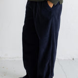 Wide Fit Trousers - Black Chunky Cord