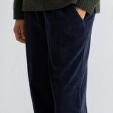 Wide Fit Trousers - Blue Black Chunky Cord