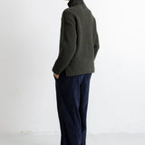 Wide Fit Trousers - Blue Black Chunky Cord