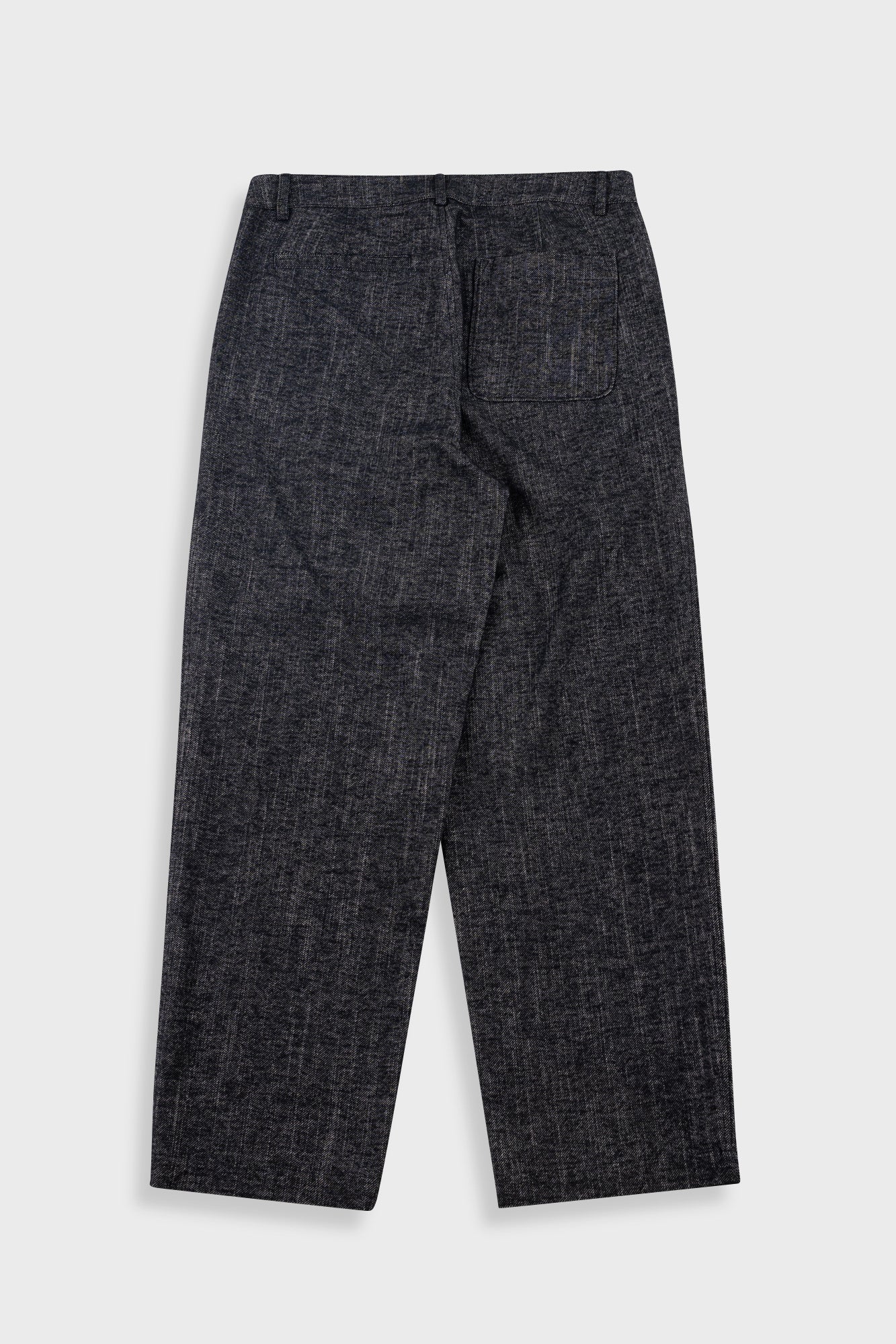 Folk | Folk Wide Fit Trousers - Black Brushed Twill