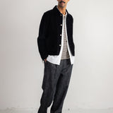 Folk | Folk Wide Fit Trousers - Black Brushed Twill