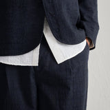 Wide Fit Trouser - Black Charcoal Stripe