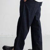 Wide Fit Trouser - Black Charcoal Stripe
