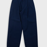 Folk | Folk Wide Fit Trousers - Navy Crinkle Stripe