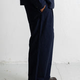 Wide Fit Trouser - Navy Lightweight Moleskin