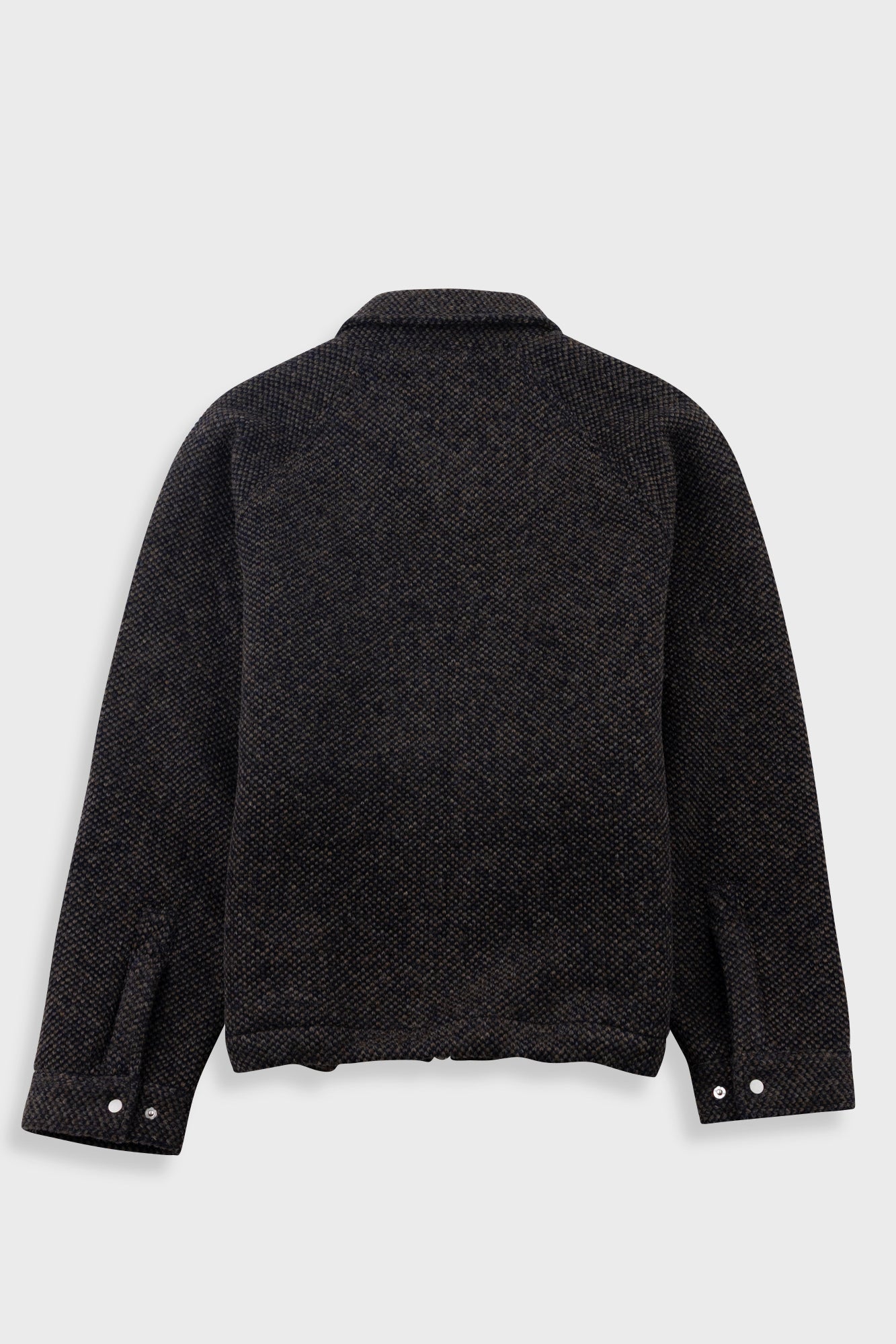Folk | Folk Cropped Winter Coat - Navy Brown Texture