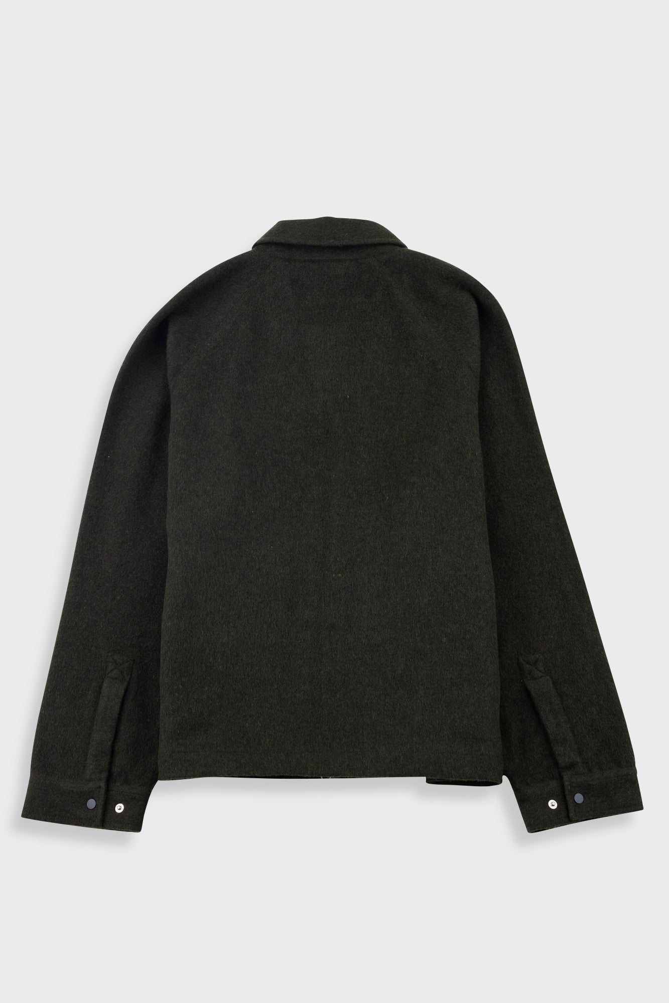 Folk | Folk Cropped Winter Coat - Olive Brushed Wool
