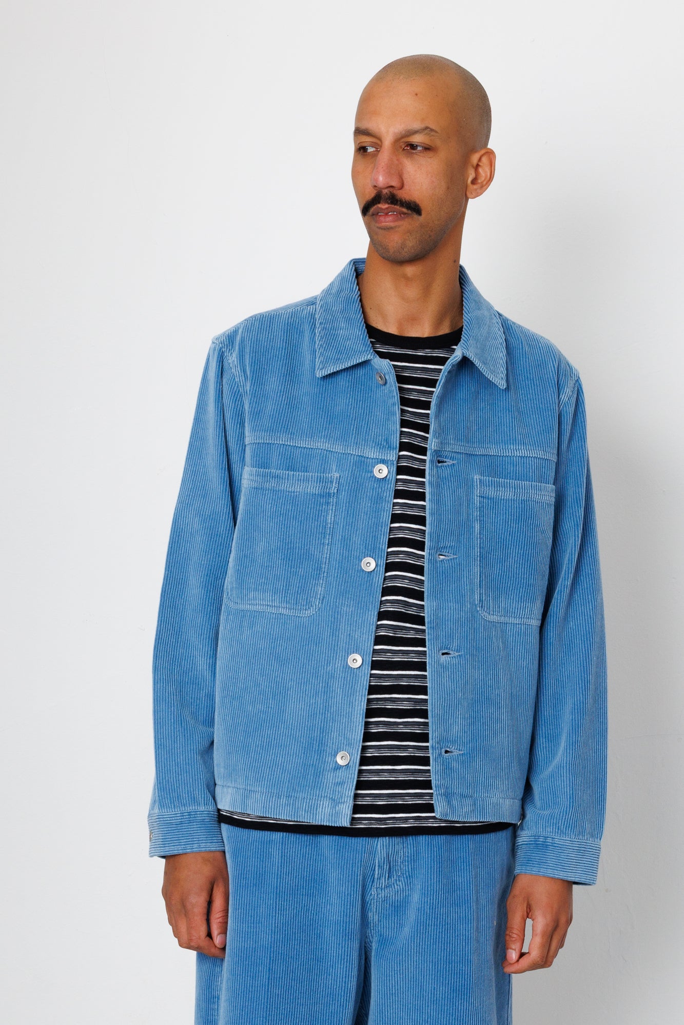 Folk Folk Zaki Jacket - Soft Blue Cord