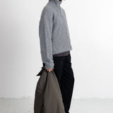 Zip Through Jumper - Mid Grey Melange