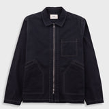 Folk | Folk Zip Overshirt - Black Herringbone