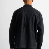 Folk | Folk Zip Overshirt - Black Herringbone