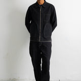 Folk | Folk Zip Overshirt - Black Herringbone