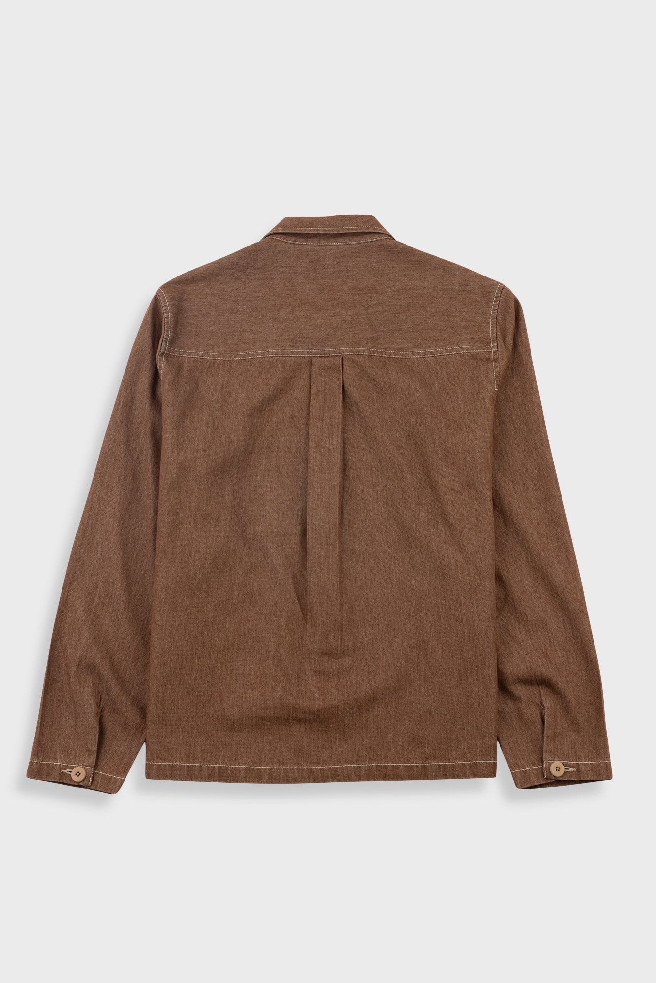 Folk | Folk Zip Overshirt - Mink Twill Denim