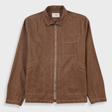 Folk | Folk Zip Overshirt - Mink Twill Denim