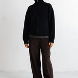 Zip Through Jumper - Black