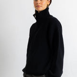 Zip Through Jumper - Black