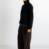 Zip Through Jumper - Black