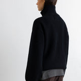 Zip Through Jumper - Black