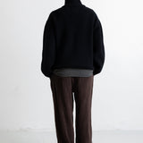 Zip Through Jumper - Black