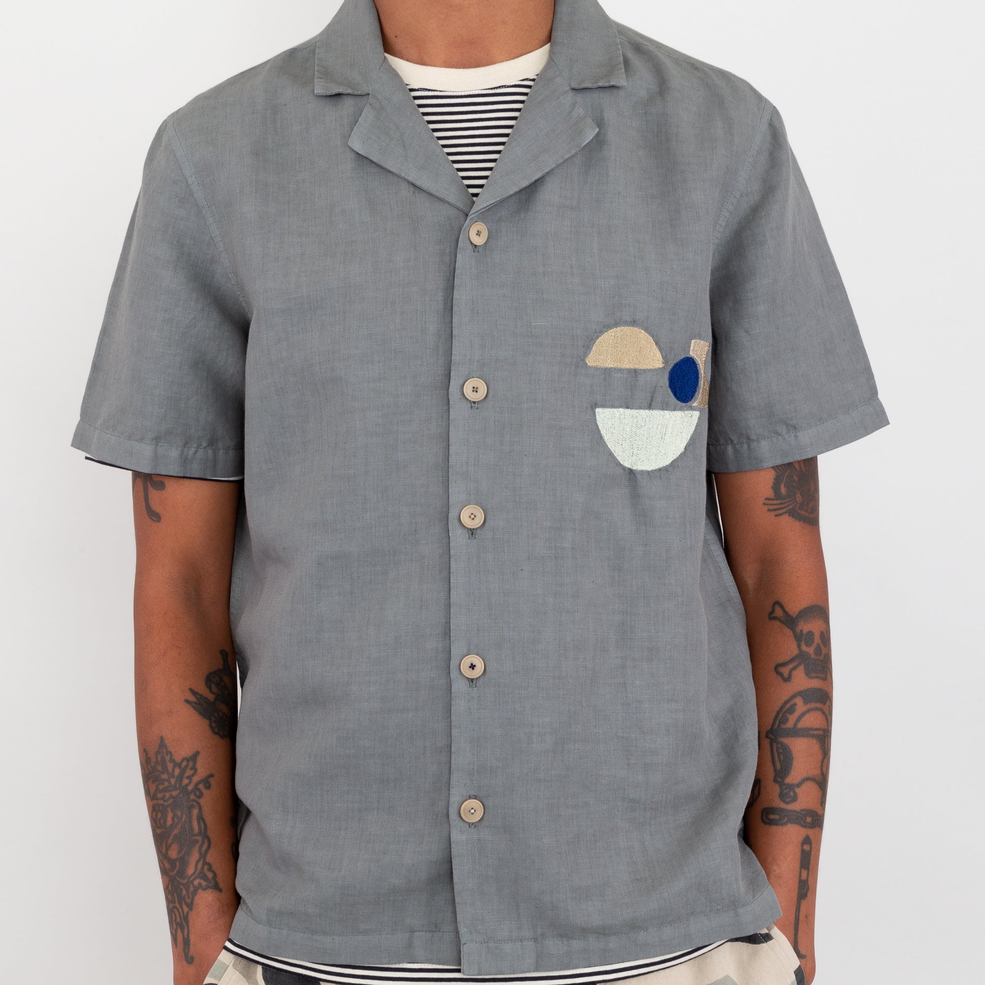 Folk | SS Soft Collar Shirt - Graphite