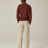 Folk | MHL - Open Collar Training Top - Burnt Sienna Lightweight Dry Loopback