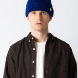 Mohair Rib Beanie - Mid Navy