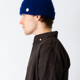 Mohair Rib Beanie - Mid Navy