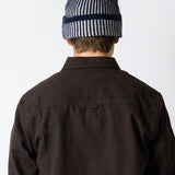 Plated Rib Beanie - Navy / Ecru