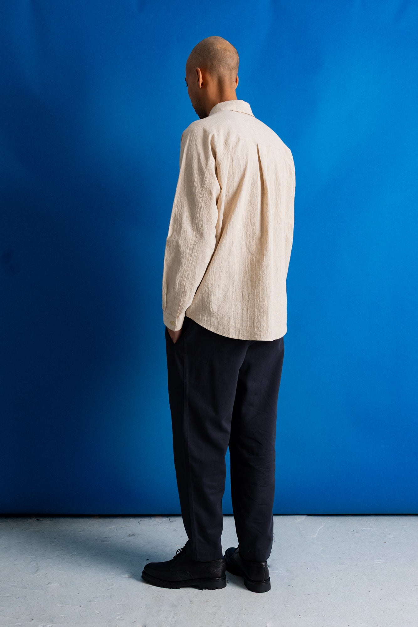 Folk | Folk Drawcord Assembly Pant - Soft Black Brushed Twill