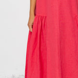 Red dress with a white background