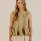 Sideline | Minnie Top - Ochre Stripe