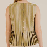 Sideline | Minnie Top - Ochre Stripe