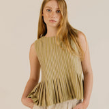 Sideline | Minnie Top - Ochre Stripe