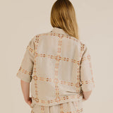 Sideline | Polly Shirt - Oat Embroidered