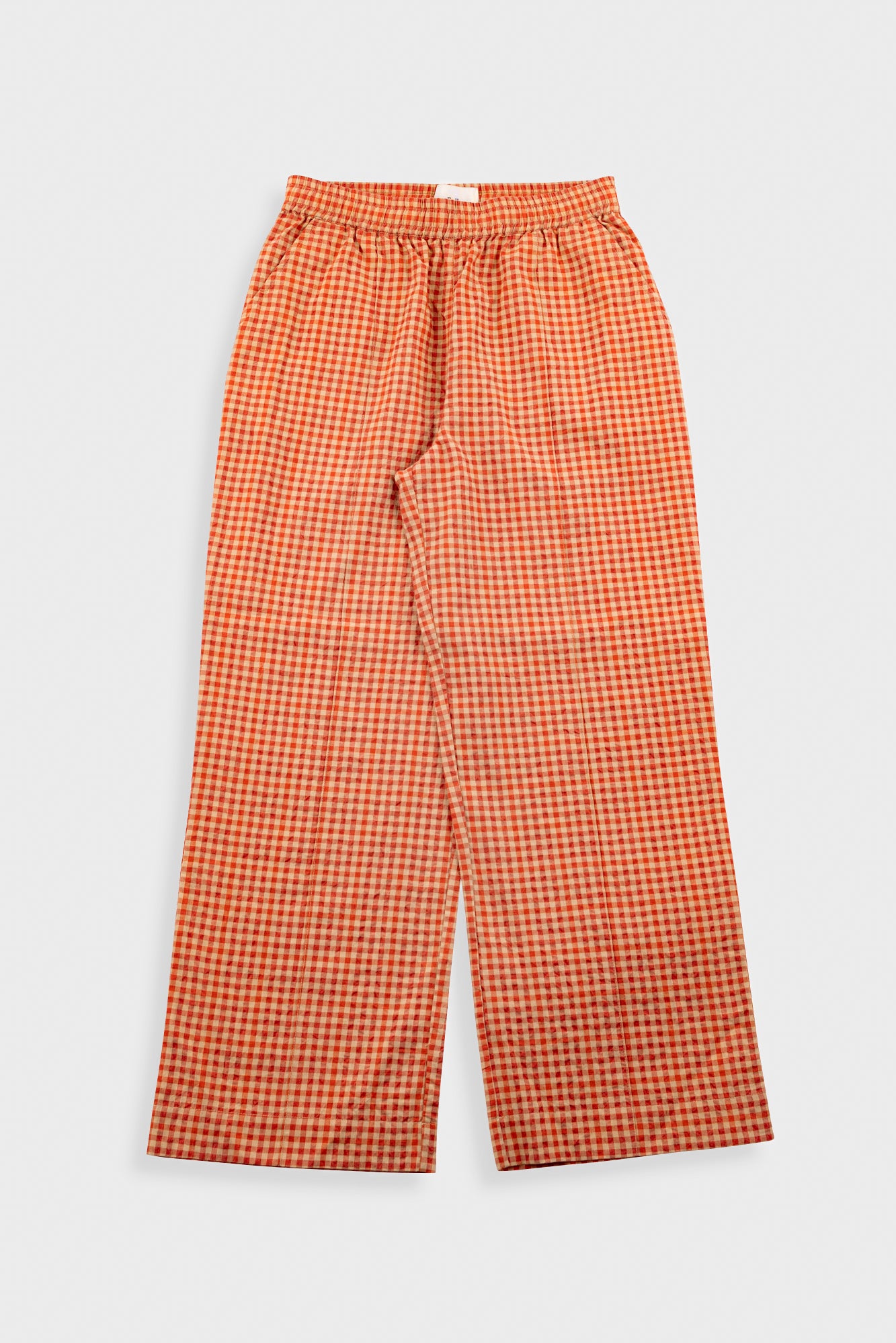 Folk | Folk Wide Fit Trousers - Red Oxide Textured Check
