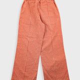 Folk | Folk Wide Fit Trousers - Red Oxide Textured Check