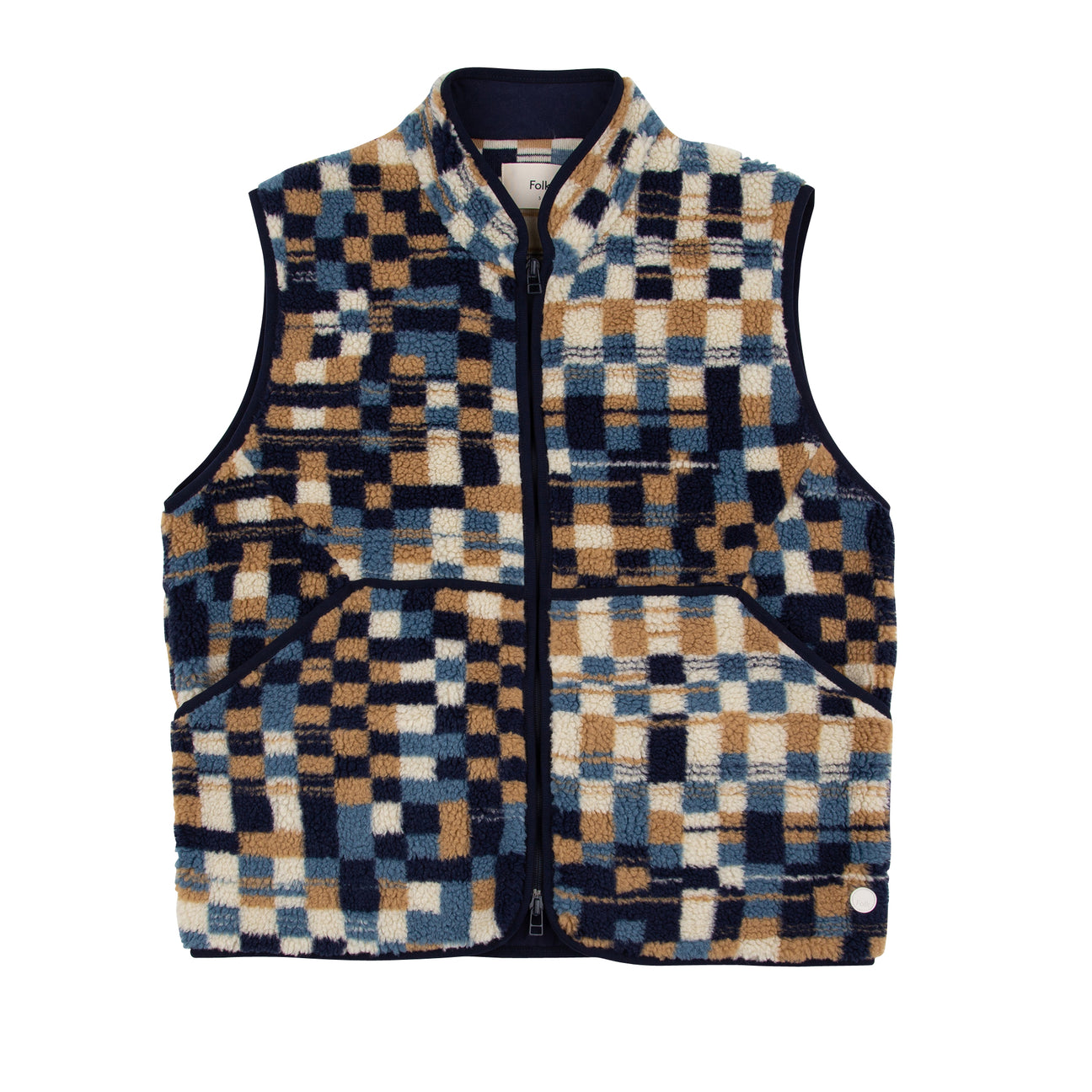 Puzzle Fleece Gilet - Warp Checkerboard – Folk