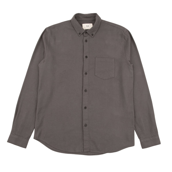 Relaxed Fit Shirt - Charcoal Flannel