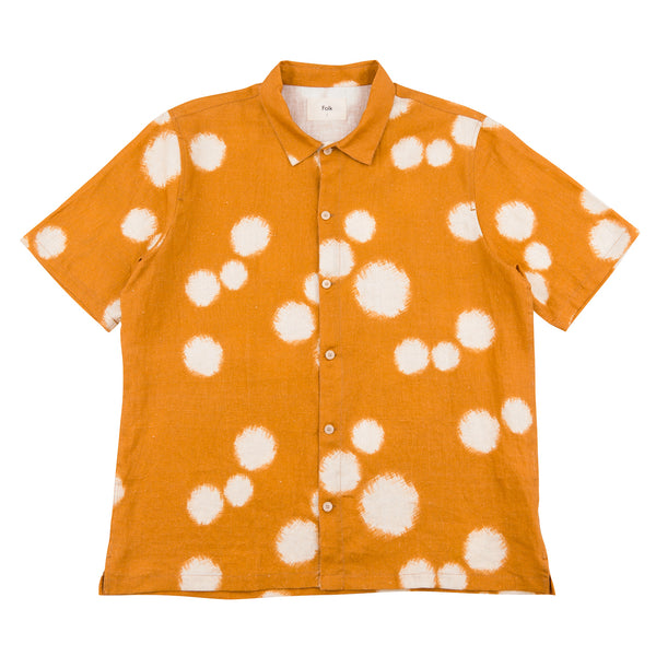 Gabe Shirt - Ochre Dot Print