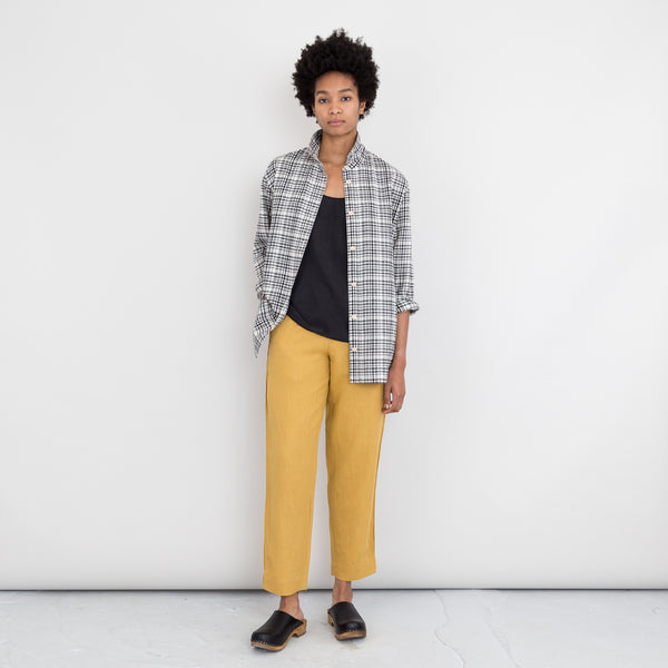 Boyfriend Shirt - Ecru Black Check
