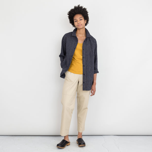 Boyfriend Shirt - Navy Stripe