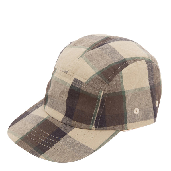 5 Panel Cap - Tan Maxi Check