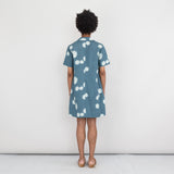 Folk | Shirt Dress - Indigo Woad Dot Print