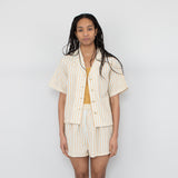 LF Markey | LF Markey - Basic Linen Shorts - Citrus Stripe
