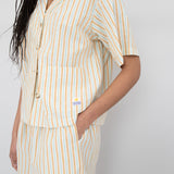 LF Markey | LF Markey - Basic Linen Shorts - Citrus Stripe
