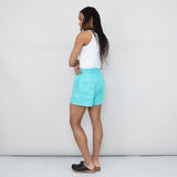 LF Markey | LF Markey - Basic Linen Shorts - Aqua