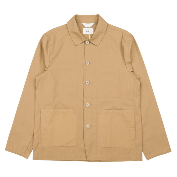 Woven Tech Blazer - Tan
