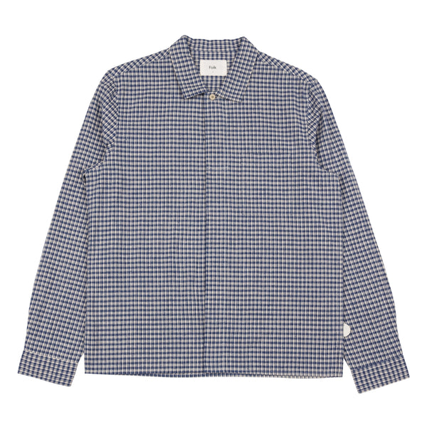 Patch Shirt - Ecru/ Ink Minicheck