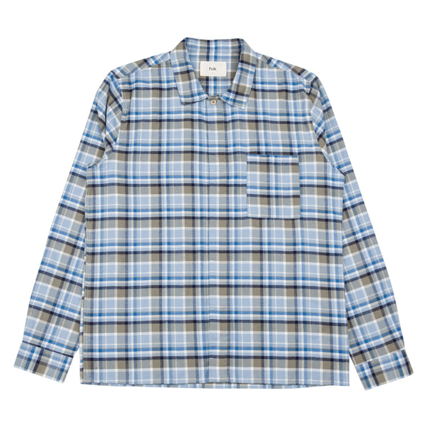Patch Shirt - Blue Multicheck