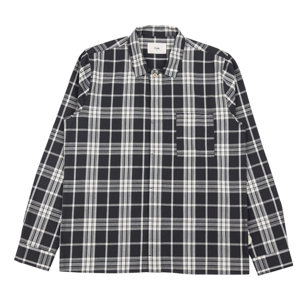 Patch Shirt - Dark Olive Check